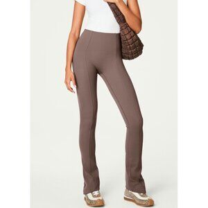 Spanx SPANXshape CoreLuxe Micro Flare Pants w/Mid-Tummy Compression Smoke Seamed